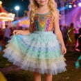 thumbnail image 2 of Kids Girl Dresses Blue Tutu for Toddler Girls Mesh Skirt Fluffy Skirt Girl Clothes 4-5 Years, 2 of 5