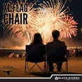 thumbnail image 5 of Black Sierra XL American Flag Camping Chair – Oversized Patriotic Foldable Outdoor Seat with Padding, Dual Cup Holders, Heavy-Duty Frame Supports 300 lbs – Ideal for 4th of July, Beach, RV, Patio, 5 of 6