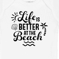 thumbnail image 4 of Inktastic Life is Better at the Beach with Sunshine Seashell and Palm Trees Boys or Girls Baby Bodysuit, 4 of 5