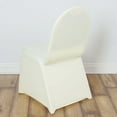 thumbnail image 6 of Efavormart 10 Pack Ivory Spandex Fitted Banquet Chair Covers, Reusable Stretched Slip On Chair Covers, 6 of 6