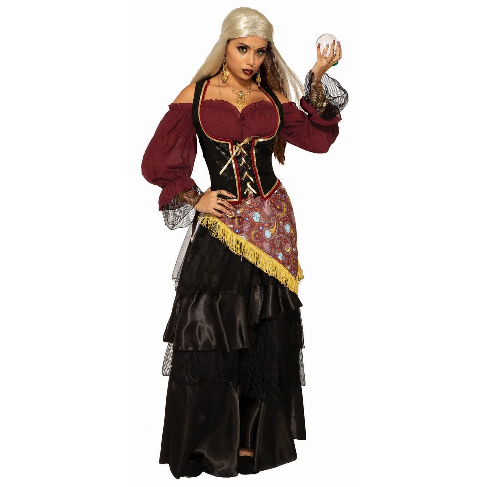 Halloween Fortune Teller - Female Dark Fortune Teller Adult Costume - Walmart.com