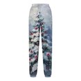 thumbnail image 4 of WXLWZYWL Women Merry Christmas Sweatpants Drawstring Jogger Snowflake Fun Print Elastic Waist Casual Trousers Warm Comfy Pants with Pockets, 4 of 5
