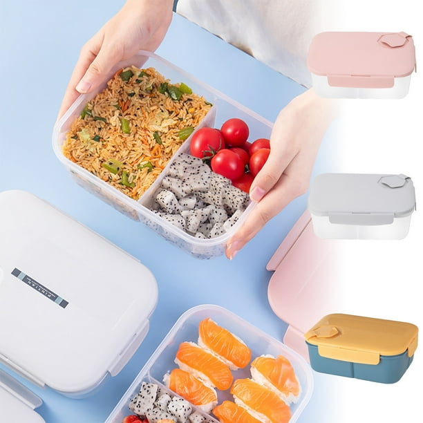 Fiudx Fiambrera Resistente Al Calor, Tapa Hermética a Prueba de Fugas, Apta para Microondas y Congelador, Diseño Compacto, Compartimentos Separados para Alimentos, Ideal para Picnics En La Oficina, C