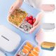 thumbnail image 1 of Fiudx Fiambrera Resistente Al Calor, Tapa Hermética a Prueba de Fugas, Apta para Microondas y Congelador, Diseño Compacto, Compartimentos Separados para Alimentos, Ideal para Picnics En La Oficina, C, 1 of 7