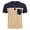 A-Khaki250, variant on JAJAHO Mens Henley Shirts Short Sleeve T Shirt Casual Summer Color Block Graphic Tees With Pocket Stylish Tops