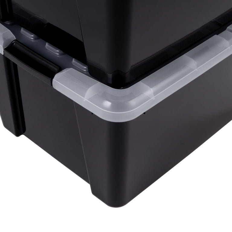 11 Gallon Stackable Plastic Storage Bins with Lids, 4 Pack photo 7