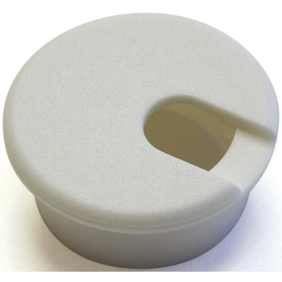Jandorf 61622 Desk Grommet, 1-1/2 in Dia Cable, Polystyrene, Pure White