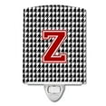 thumbnail image 1 of Carolines Treasures CJ1021-ZCNL Letter Z Monogram Houndstooth Black Ceramic Night Light, 1 of 1