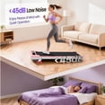 thumbnail image 5 of Evitormill Incline 8% Treadmill , 4 in 1 Under Desk Walking Pad  for Home & Office, Pink, 5 of 10