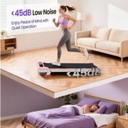 Evitormill Incline 8% Treadmill , 4 in 1 Under Desk Walking Pad for Home & Office, Pink