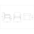 thumbnail image 2 of Manhattan Comfort Chaise d'Appoint en Lin Gris et Noyer (Lot de 2), 2 of 3