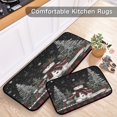 thumbnail image 5 of 2-Piece Kitchen Rugs Set Non-Slip Mats Carpet Floor for Kitchen, Bathroom (19.7"x27.6" & 19.7"x47.2") Christmas Snowman, 5 of 7