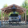 thumbnail image 3 of Yardistry 14' x 17' Multi-Purpose Shade Structure – Premium Outdoor Lumber with Graphite Gray Aluminum Roof, 3 of 9