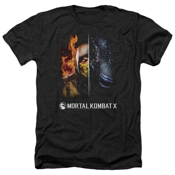 Mortal Kombat - Fire And Ice - Heather Short Sleeve Shirt - Small