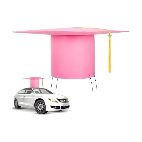 wonima02 2025 Graduation Cap Car Decoration Kit, 28 Inch Class of 2025 Giant Graduate Hat with Tassel, Felt Graduation Accessories