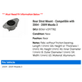 thumbnail image 2 of Rear Strut Mount - Compatible with 2004 - 2009 Mazda 3 2005 2006 2007 2008, 2 of 2