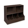 thumbnail image 6 of Badger Basket Children's Wood Multi-Bin 41 gal Toy Storage Cube, Espresso, 6 of 10
