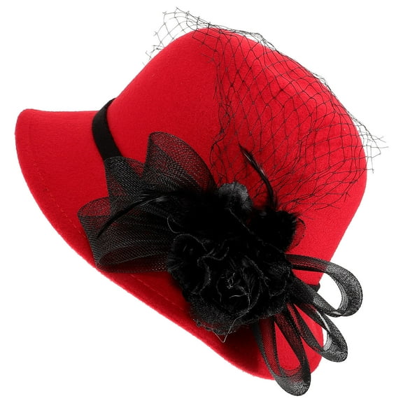 Raindrops Women's Hats Church Hat Red Polyester 1Pack