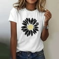 thumbnail image 2 of Women's T Shirts Short Sleeve Sunflower Plus Size Loose Blouse Girl Graphic Tees Summer Casual T-shirt Tops, 2 of 5