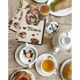 thumbnail image 4 of Farmhouse Coffee Time Kitchen Dish Towels for Drying Dishes Set of 3, Vintage Gnomes DessertsBeige Burlap Waffle Weave Microfiber Hand Tea Bathroom Towels Quick Dry & Absorbent Towel 15.7x23.6, 4 of 7