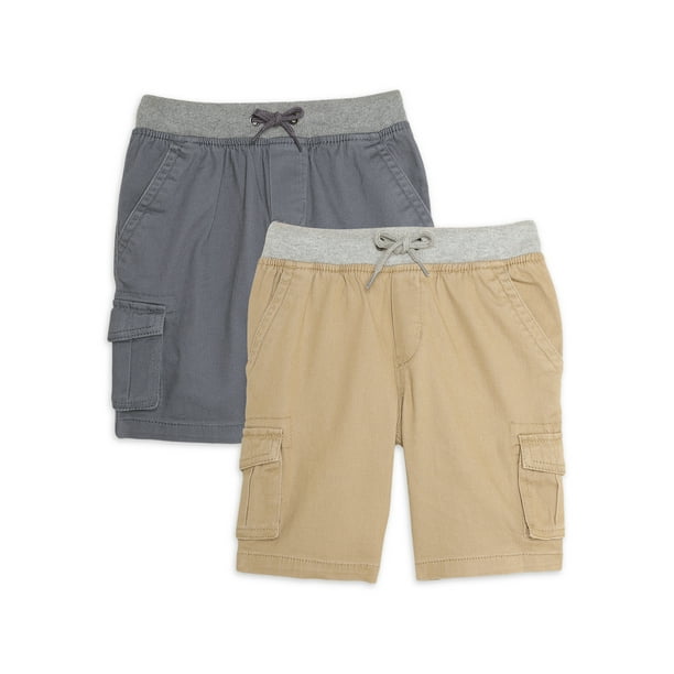 Wonder Nation Boys Cargo Jogger Shorts, 2Pack, Sizes 418 & Husky