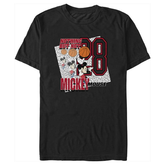Men's Mickey & Friends Nothing but Net Graphic Tee Black Medium