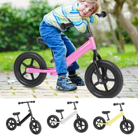 Dilwe 4 Colors 12inch Wheel Carbon Steel Kids Balance Bicycle Children No-Pedal Bike, No-pedal Bike, Kids Balance