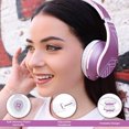 thumbnail image 2 of Auriculares Bluetooth PowerLocus Over Ear, inalámbricos con Micrófono, Plegables, Almohadillas de Espuma, Ligeros, tarjeta Micro SD/TF, FM para iPhone/Android/Tablet/PC/TV (Morados), 2 of 3