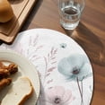 thumbnail image 3 of Teal Pink Spring Floral Round Placemats for Dinning Tables,Heat-proof Braided Table Mats 13 Inch,Summer Botanical Watercolor Washable Place Mat for Kitchen Restaurant Party Decor Table Setting, 3 of 9