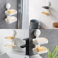 thumbnail image 5 of Double Seifenschale mit Saugnapf, Seifenhalter, starker Schwammhalter für Dusche, Badewanne, Badewanne, kein Bohren, abnehmbar, 5 of 5