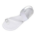 thumbnail image 2 of Aueoeo Flat Sandals for Women Dressy: Comfortable Summer Beach Sandals Open Toe Ring Walking Shoes for Travel Office, 2 of 8