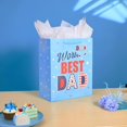 thumbnail image 3 of 13" Large Fathers Day Gift Bags with Tissue Paper for Best DAD's Present Wrapping (HAPPY FATHER'S DAY), 3 of 4