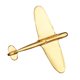 thumbnail image 2 of Aleación Retro Pequeño Collar Pin Sombreros Bolsa Broche Ropa Pin de Solapa - Oro Salvador Dali Pin de broche de avión, 2 of 10