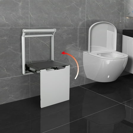 Folding Shower Seat, Wall Mounted Shower Bench, Load 330lbs Bathroom Shower Chair Shower Stool