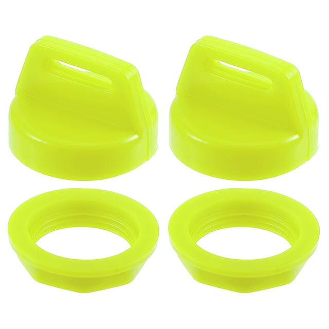 Unique Bargains 2 Set UTV ATV Ignition Key Cover Cap 5433534 with Cap Nut for Polaris for Ranger Brutus RZR Yellow
