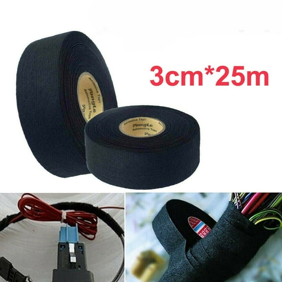 Costyle 1 Roll 82ft Car Adhesive Cloth Fabric Electrical Wiring Harness Loom Insulation Tape