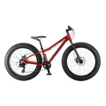 Mongoose Argus Trail Fat Tire Mountain Bike, 24 Inch Wheels, Ages 10 -15, Red