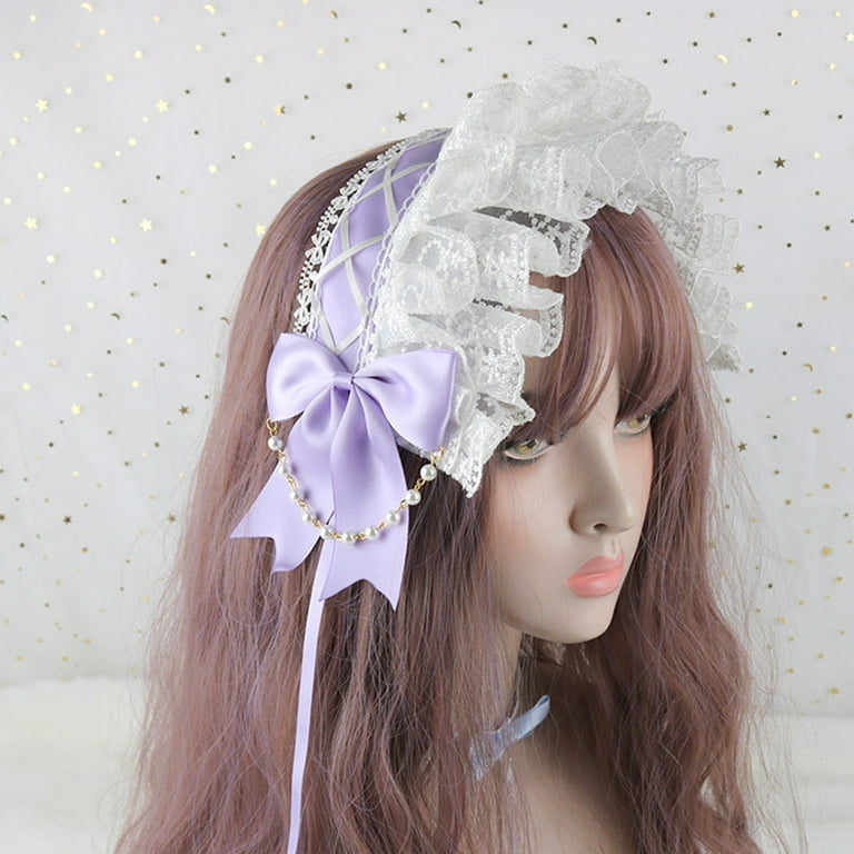beads ribbon head dress 【chanuel】 Amazon.com : Kamonda Ruffled Lace Headband Crisscross Ribbon