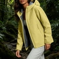 thumbnail image 5 of FRSASU Women's Softshell Hooded Jacket Full Zip Water Resistant Windproof Lightweight Outdoor Coat with Pockets Yellow, 5 of 9