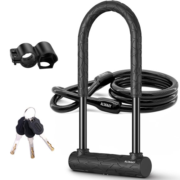 Cizalla Bike U Lock Alshaay, resistente, 12 toneladas, antirrobo
