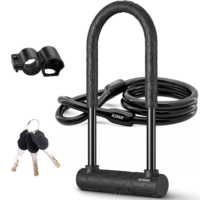 Cizalla Bike U Lock Alshaay, resistente, 12 toneladas, antirrobo