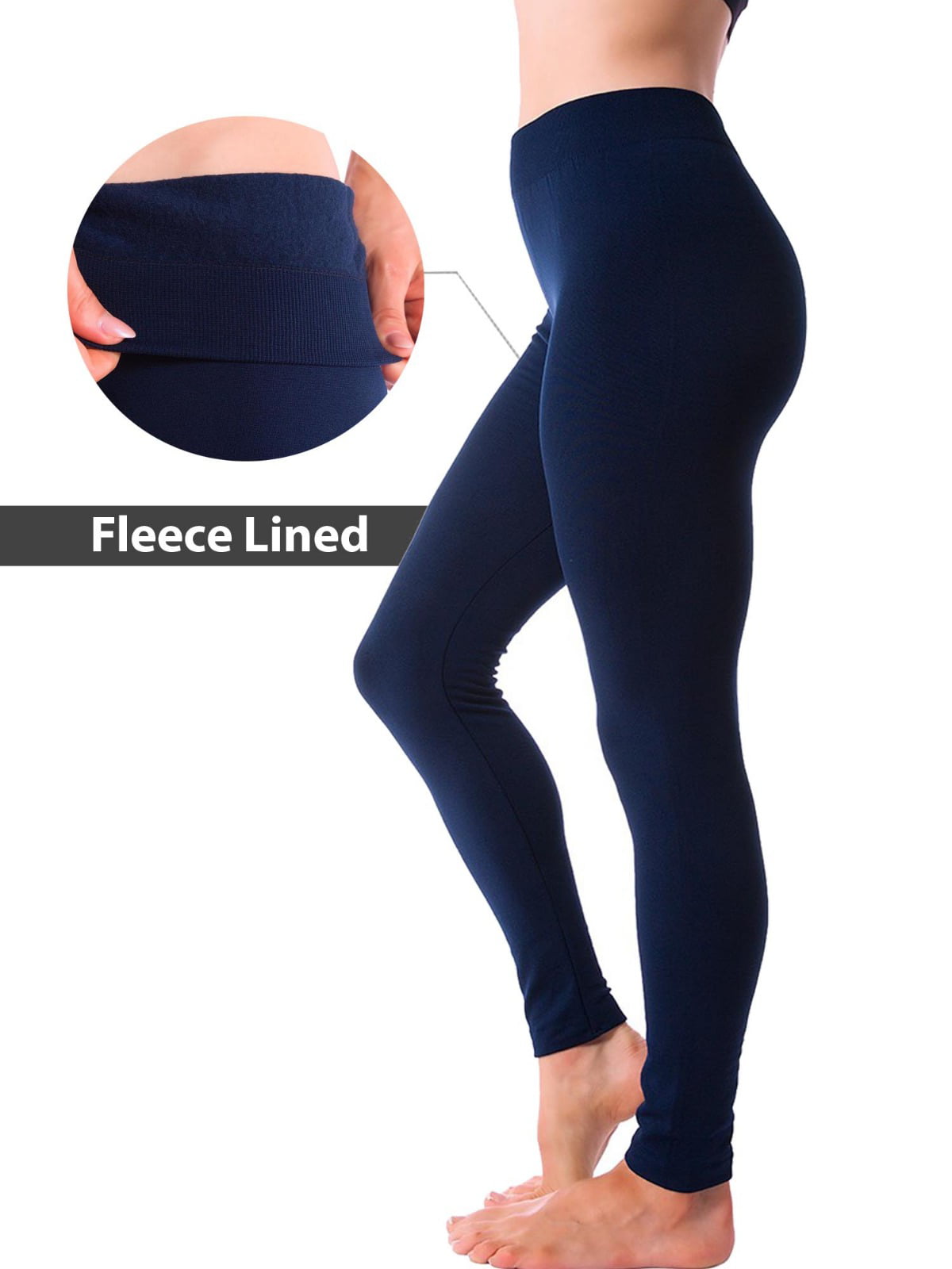 Women's Cozy Fleece-Lined Seamless Leggings (3-Pack )