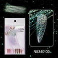 thumbnail image 1 of Heliisoer Fluorescent Silk Nail Color Line Manicure Silk Nail Decoration Flash Silk, 1 of 3