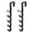 Black, variant on 2Pcs Dream Lifestyle Over The Door Hooks, 5 Layers ABS Over Door Hook Organizer Rack , Multifunction Punch Free Over The Door Hooks for Hanging Clothes Towels Coats Hats and More