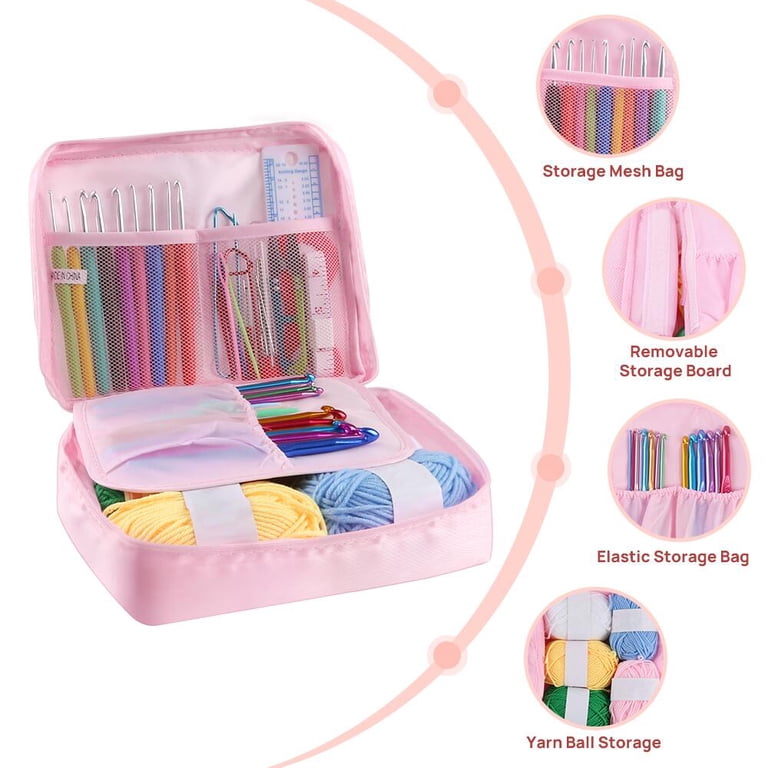 FGY 107 PCS Starter Pack Crochet Kit: Knitting Essentials, Crafts
