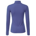 thumbnail image 3 of Doublju Women's Long Sleeve Turtleneck Lightweight Pullover Top Sweater with Plus Size, 3 of 4