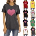thumbnail image 5 of YanHoo Cute Gnome Heart Love Under Heart Leaf Tree Valentine Day T-Shirt Womens Valentines Tops under 10 Short Sleeve Funny Valentines Tee Crewneck T-Shirts Valentine's Day Gifts, 5 of 5