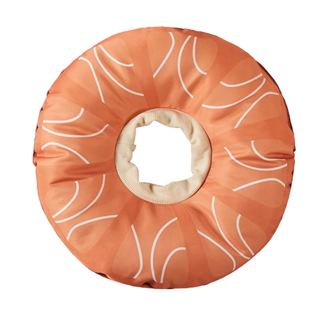 HEVIRGO Pet Recovery Collar Drawstring Adjustment Anti-licking Orange Pattern Pet Dog Cat Protective Collar Pet Supplies