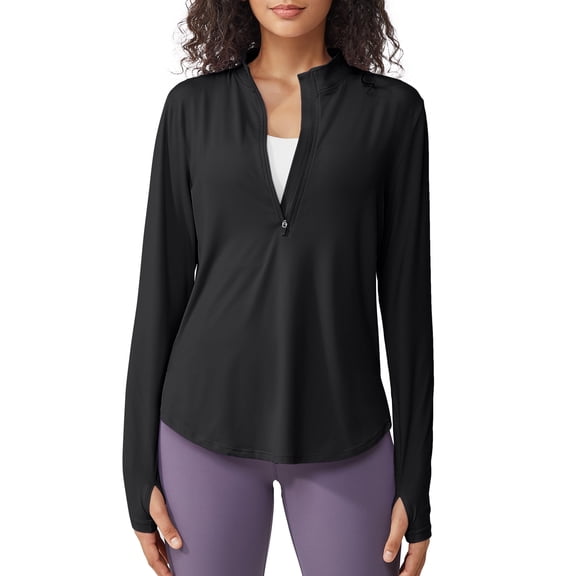 G4Free Womens UPF 50  Sun Shirts Lightweight Golf Shirts Quick Dry Half Zip Workout Tops Running Hiking