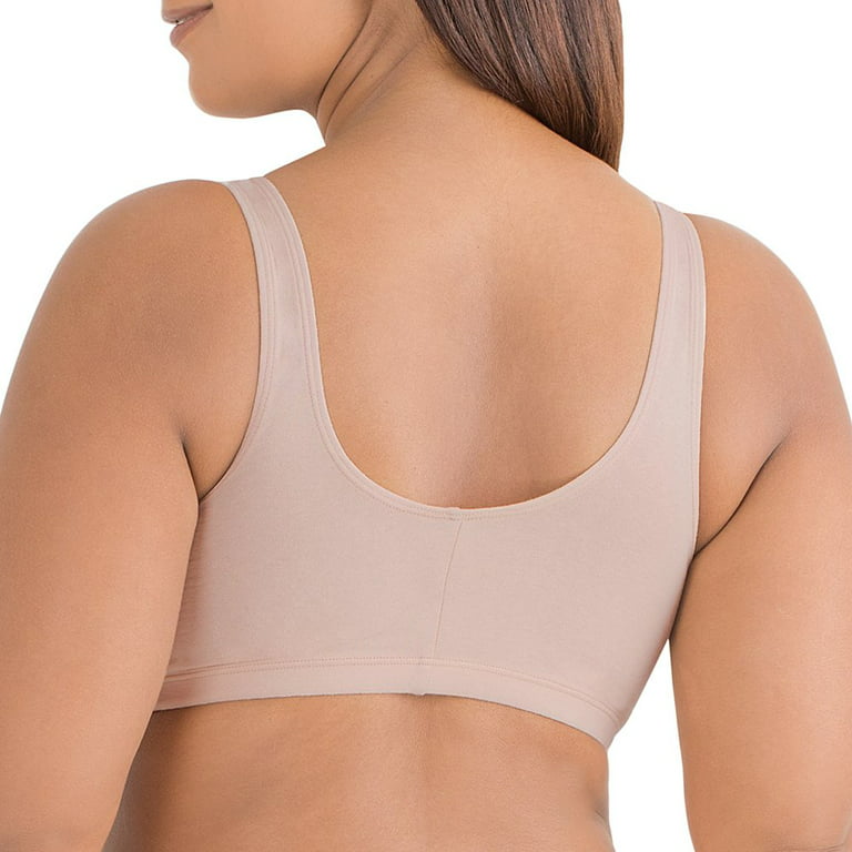 Women's Fruit Of The Loom 96014 Comfort Cotton Blend Front Close Sports Bra  